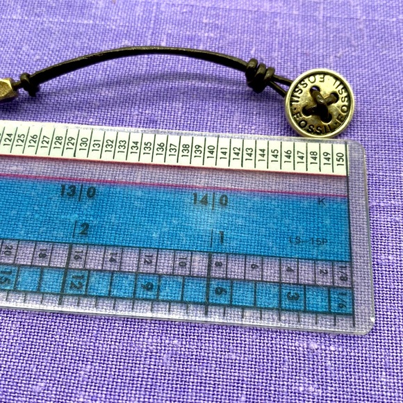 Vintage Fossil blank cord silver toned floral design in 7 inch length 🌻 - Picture 6 of 8